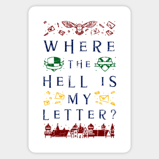 Where the Hell is My Letter HP Wizarding Magical Owl Sticker